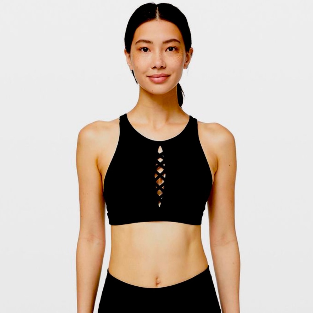 Lululemon Energy Bra High Neck Laced size: 8 color:Black *NEW*